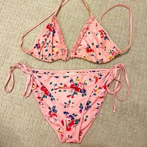 Loveshack Fancy floral bikini